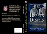 Front and back cover design for paperback edition of "Hearts Desires." Click on image to view larger size in a new window.