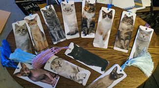 New bookmarks (with a cat theme). Click on image to view larger size in a new window.