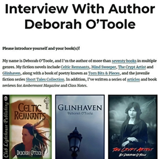 New interview with Deborah O'Toole at NF Reads.