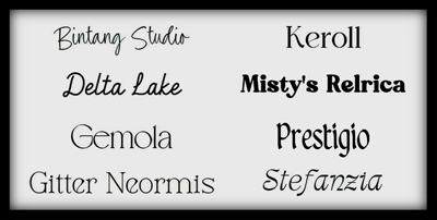 Miscellaneous Fonts. Click on image to view larger size in a new window.
