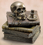 Skull & Books Trinket Box
