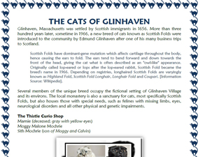 The Cats of Glinhaven from "Glinhaven" by Deborah O'Toole. Click on image to view larger size in a new window.