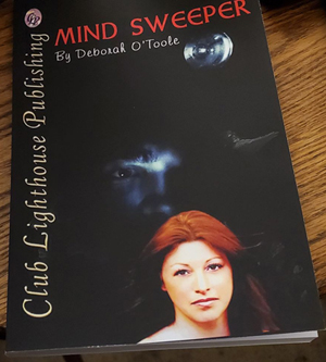 Paperback edition of "Mind Sweeper" by Deborah O'Toole. Click on image to view larger size in a new window.