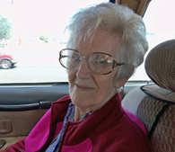 Mum in the car (07/09/15). Click on image to view larger size in a new window.