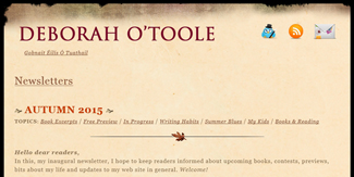 Deborah O'Toole: Autumn 2015 Newsletter