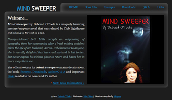 MIND SWEEPER website. Click on image to view larger size in a new window.