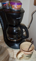 My coffee pot also serves as a breakfast-warmer for the babies. Click on image to view larger size in a new window.