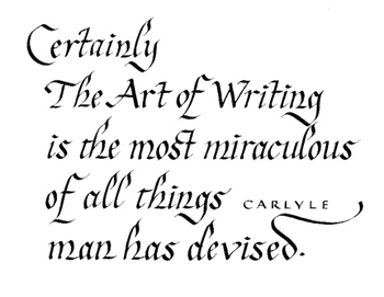 Sample of calligraphy (Carlyle).