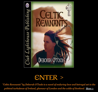 Splash page for the "Celtic Remnants" website. Click on image to view larger size in a new window.
