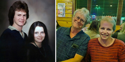 Jerry Dalton and Deborah O'Toole (1982 and 2019). Click on image to view larger size in a new window.