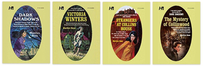 The Dark Shadows novels by Marilyn Ross (aka Dan Curtis). Click on image to view large size in a new window.