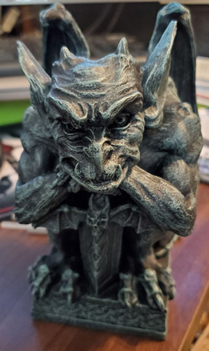 Gargoyle bookend. Click on image to view larger size in a new window.