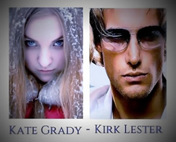Kate Grady and Kirk Lester, main characters in "Bloodlust," book #2 in the Bloodline Trilogy by Deborah O'Toole writing as Deidre Dalton.