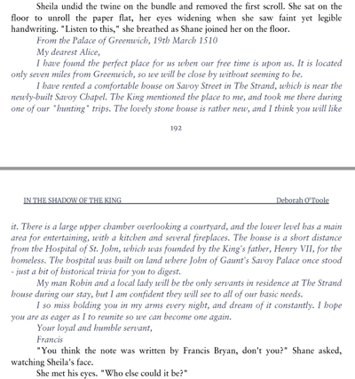 Sample from Chapter 16 of "In the Shadow of the King." Click on image to view larger size in a new window.