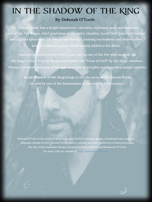 Back cover for "In the Shadow of the King" by Deborah O'Toole. Click on image to view larger size in a new window.