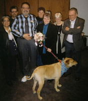 Foofer was the main witness at my wedding to Wilbert Alviso on February 21, 2002. Pictured from left to right: Elva Alviso, George Alviso, Wilbert, Dawn Ashley, Me, Foofer, Mum and Dad (Joyce & Barney O'Toole).